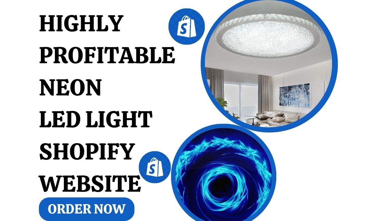 Design lamp luxury light lighting bulb torch led light neon shopify website  by Bumprodigitals Fiverr
