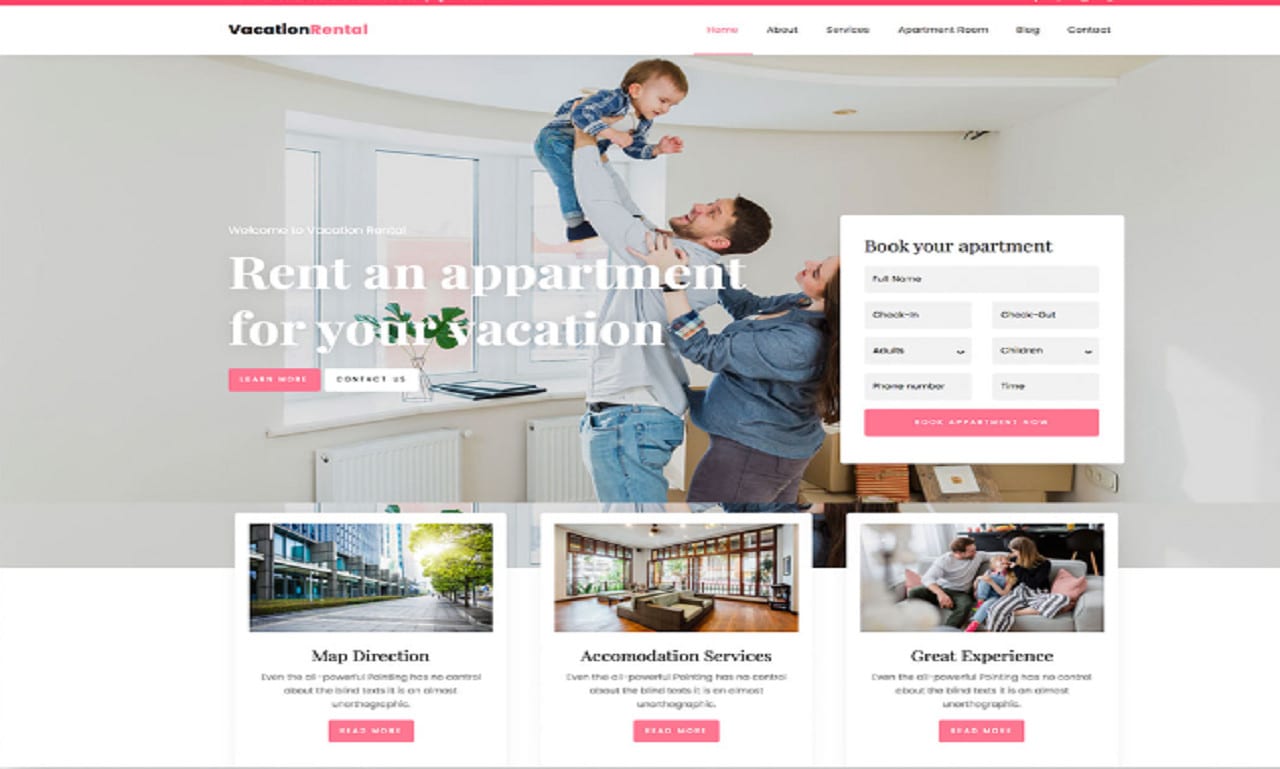 rental　website　website,　property　Tobiadeyemi877　airbnb,hotel　management,　booking　by　Fiverr　Build　vacation