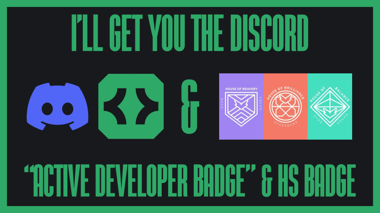 ACTIVE DEVELOPER, NOVO EMBLEMA NO DISCORD 