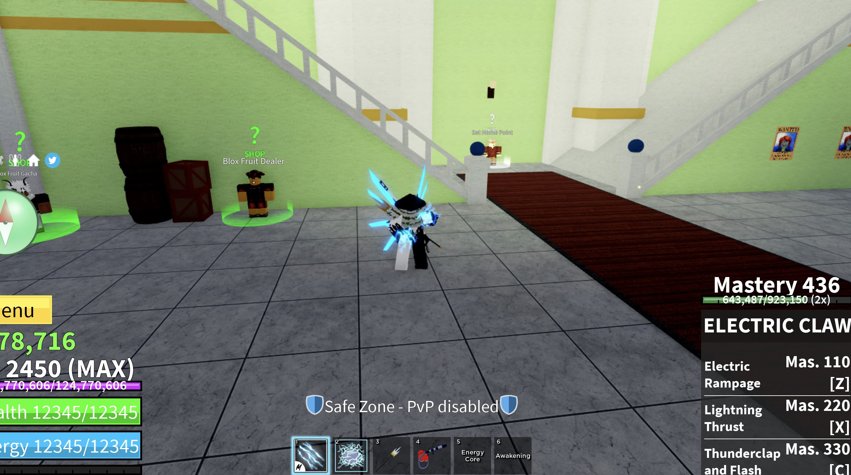 Blox Fruit : MAX Level 2450, Has Perm Ice and Light