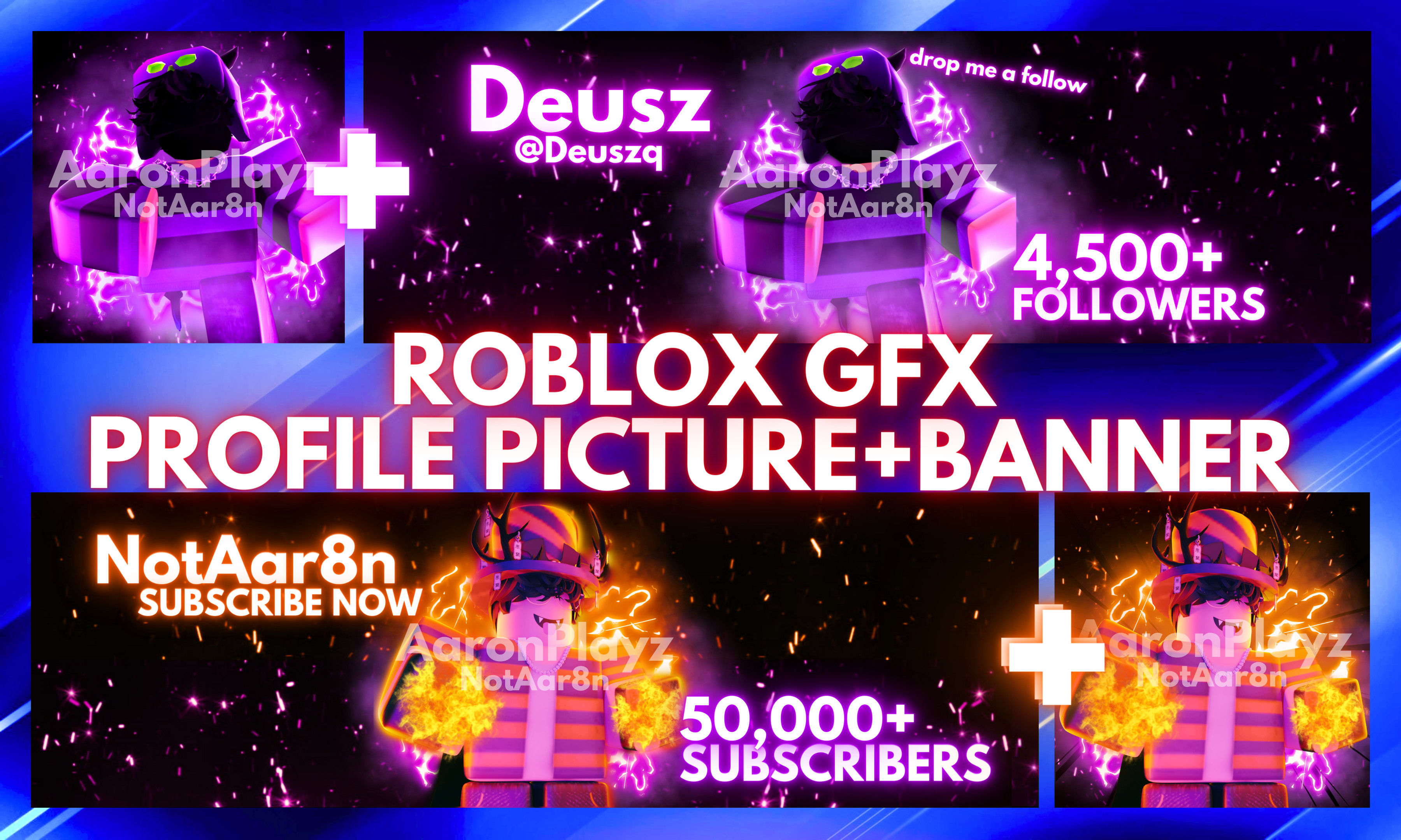 create a professional roblox gfx banner