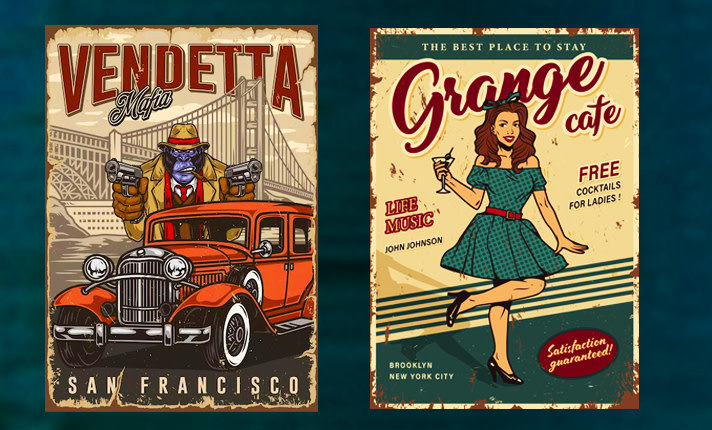 Cartaz Retro Lambe Lambe Kit Cartaz Retro Adesivo Vintage Mecanica