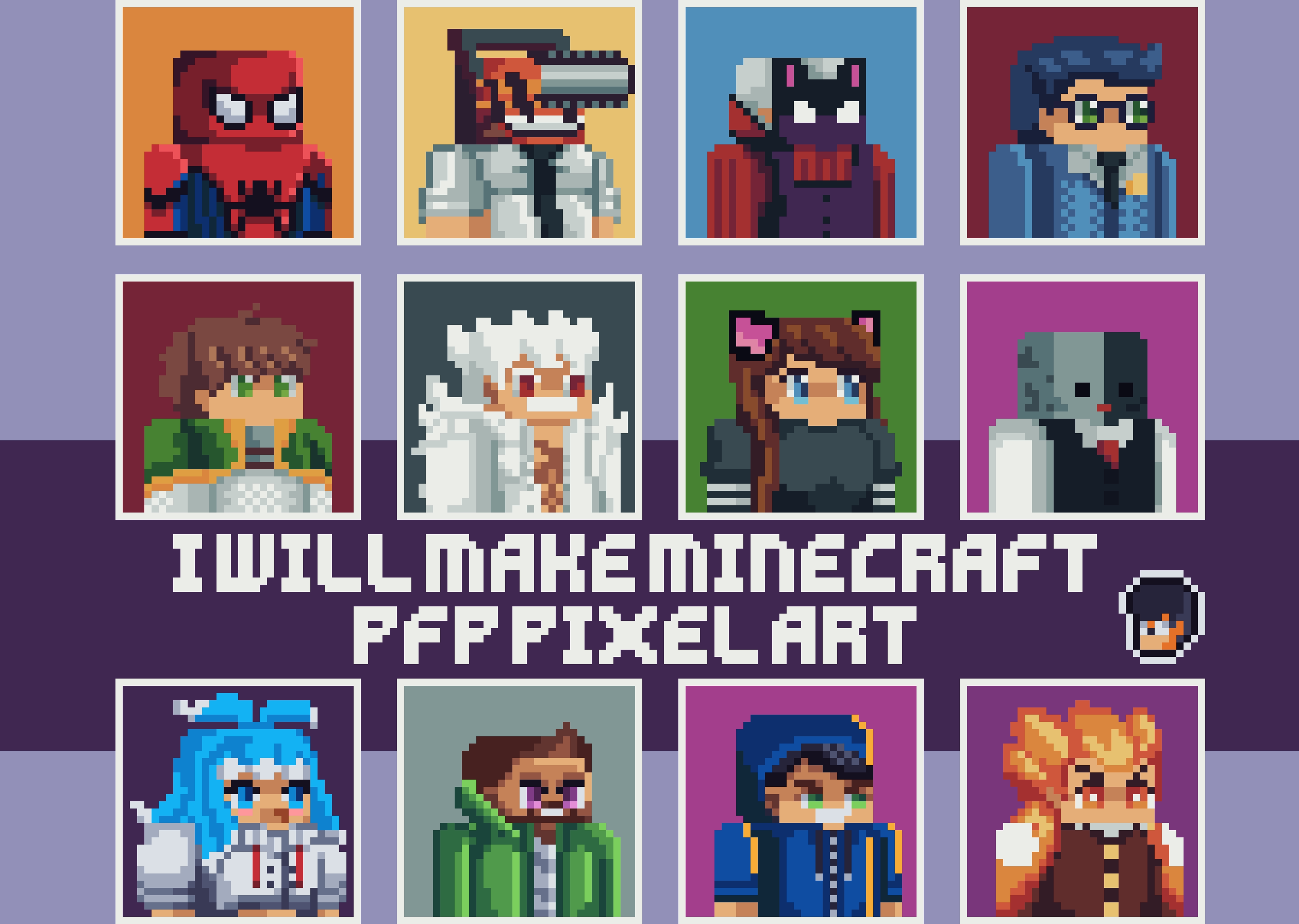 Minecraft Pixel Art Maler Familie Fyr