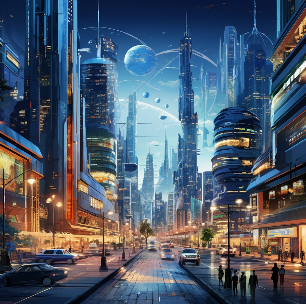 Premium Photo  Cyberpunk cityscape futurist illustration