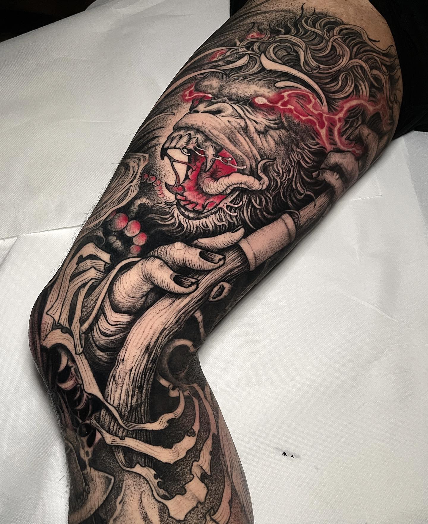 Realistic custom tattoo design, tattoo sleeve