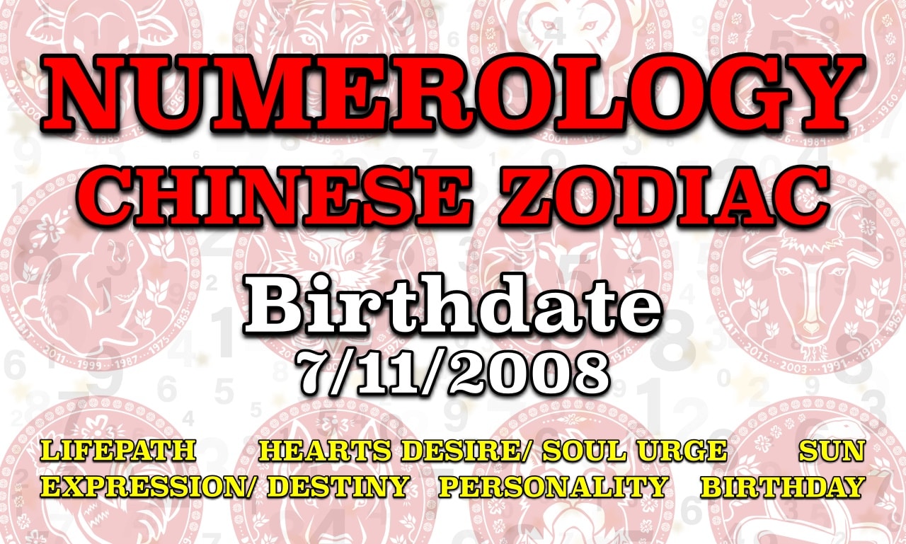 Develop a birthdate numerology and chinese zodiac reading by