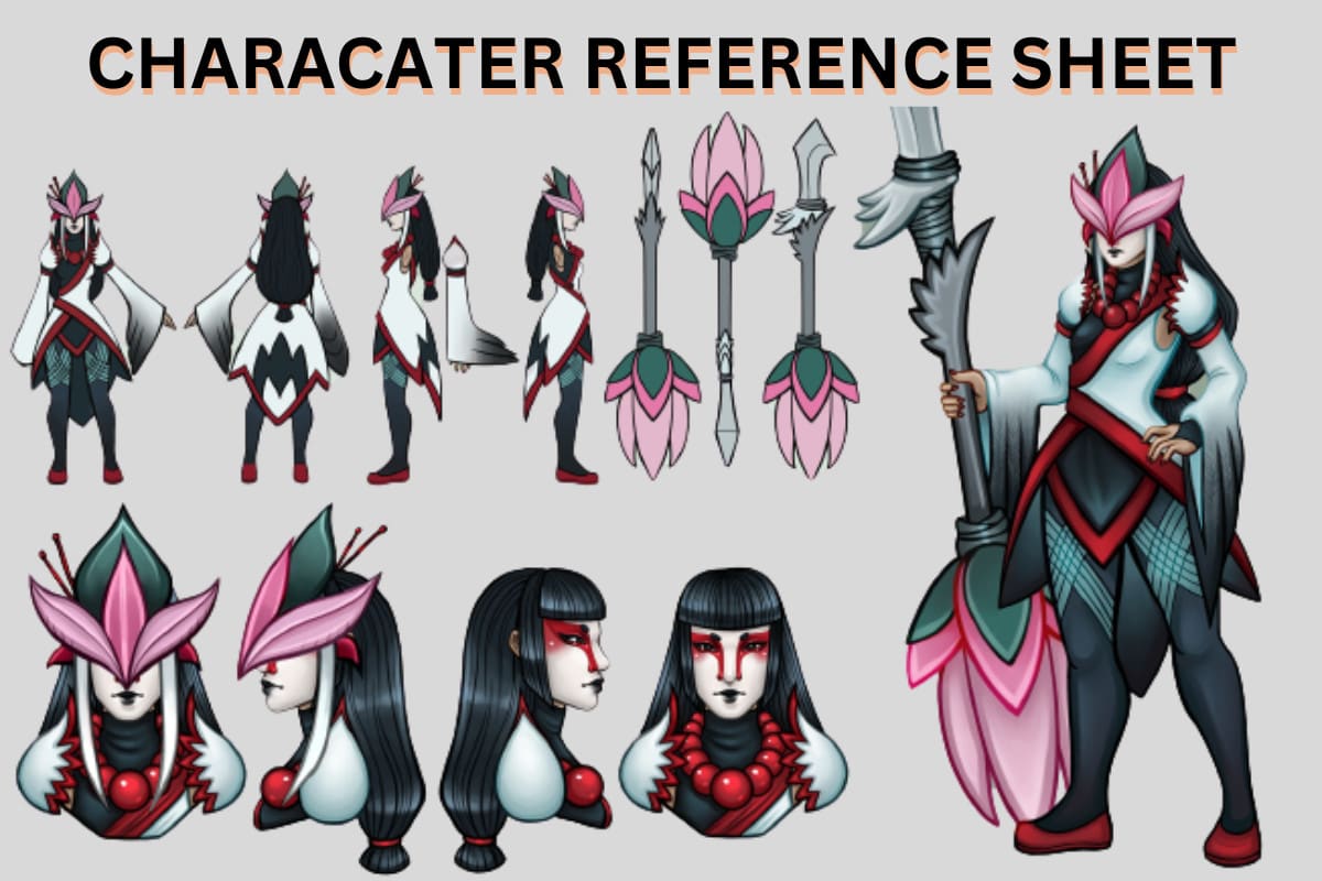 Draw a reference sheet with anime style by Dazaaiiii