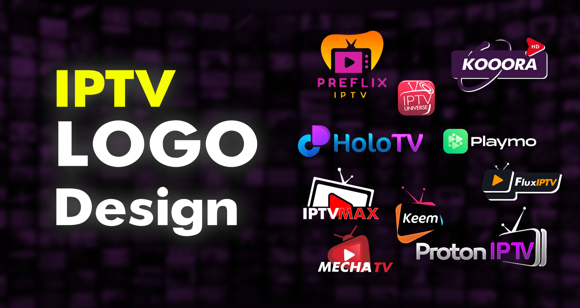 design an iptv logo for your website or app