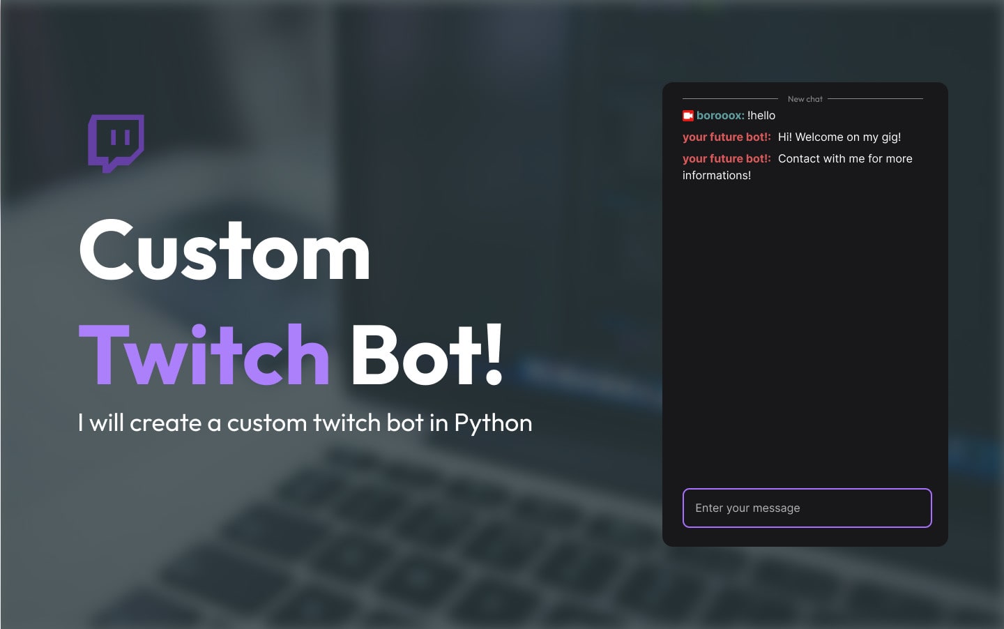How To Make A Twitch Bot with Python!