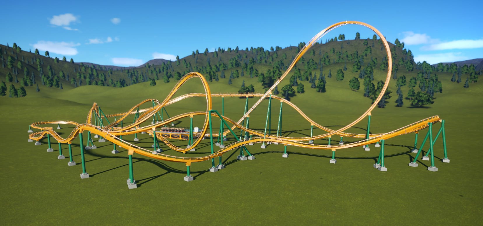 crea un layout personalizzato di montagne russe in Planet Coaster