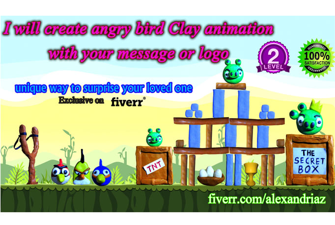 Create Angry Bird Clay Animation With Your Message By Alexandriaz