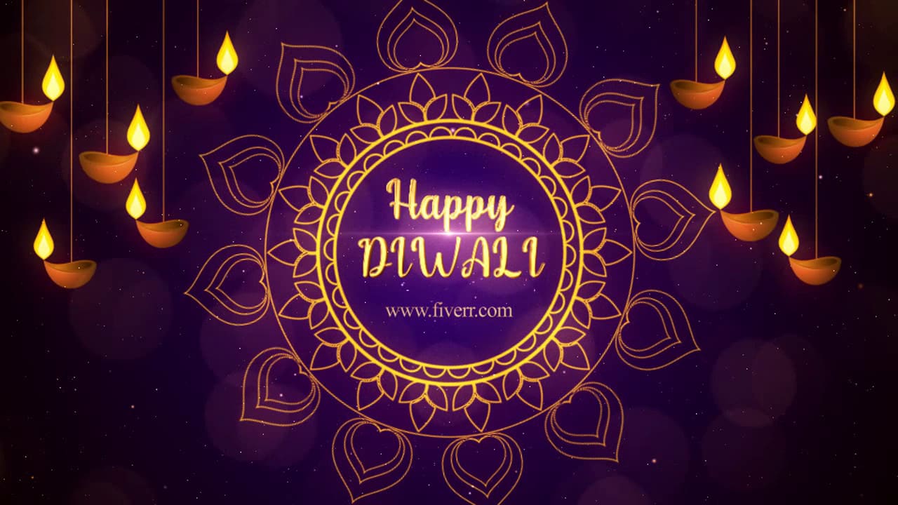 salutations animées de joyeux Diwali