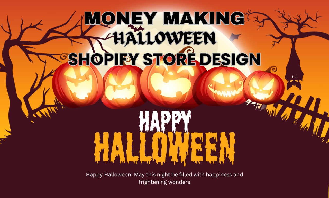 Design halloween shopify store christmas store halloween