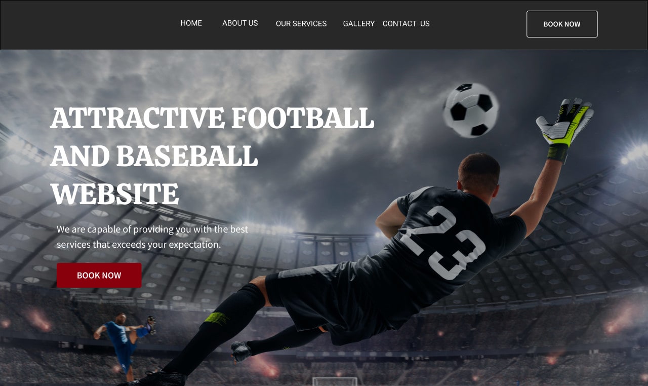 Design football website, basketball website and sports website