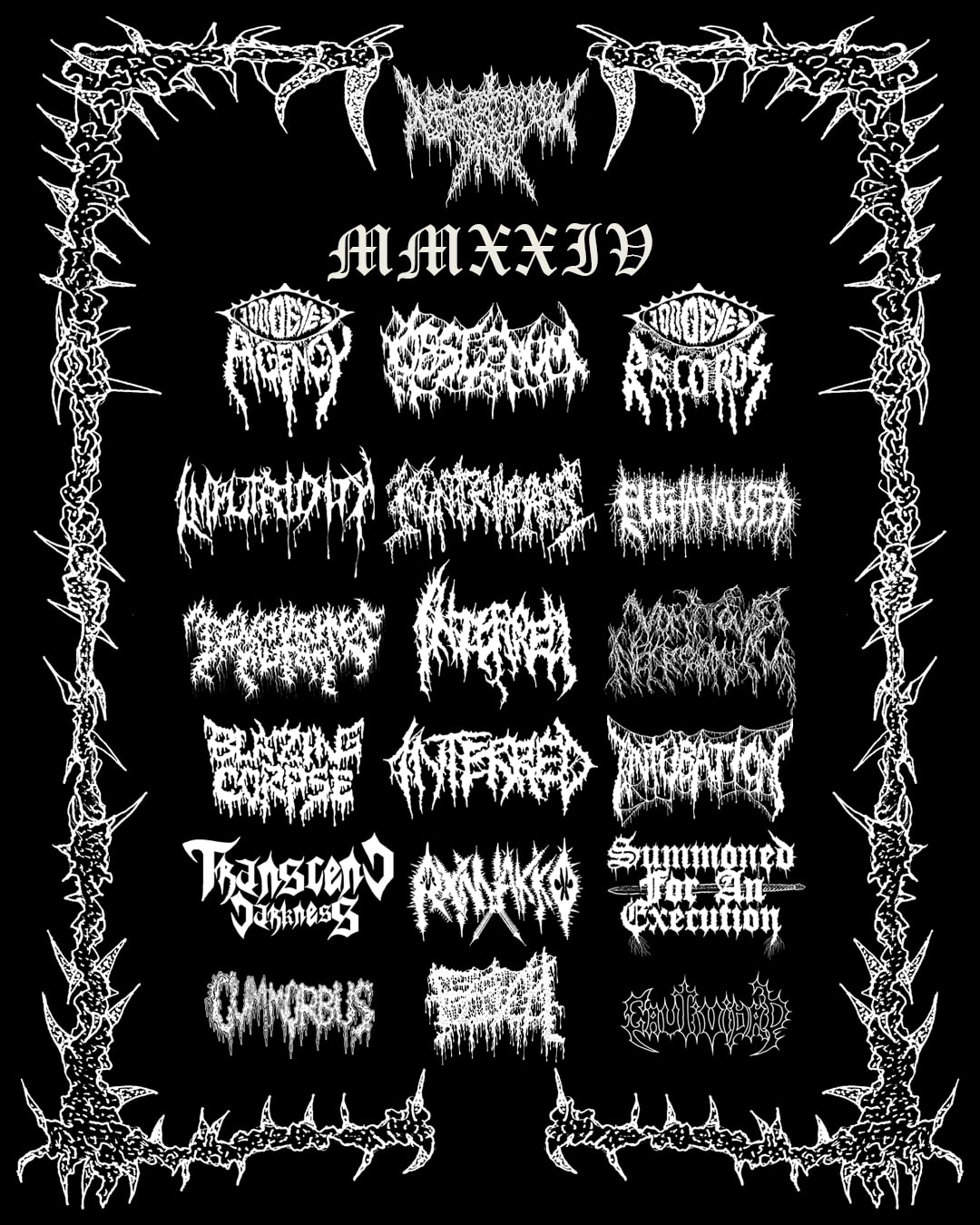 Design your old school death , thrash, black metal band logo