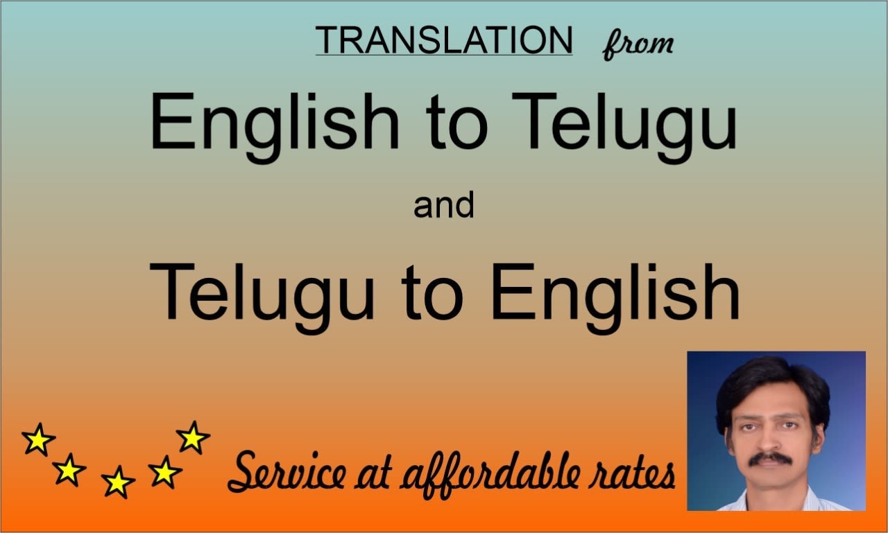 Translate english to telugu and telugu to english by Vravindra | Fiverr