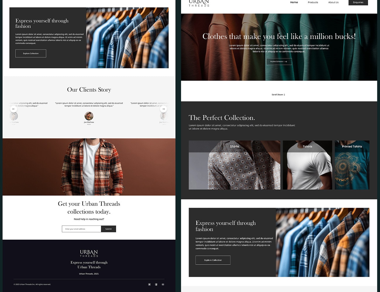 Design bekleidungs website mode shopify shop schuh taschen