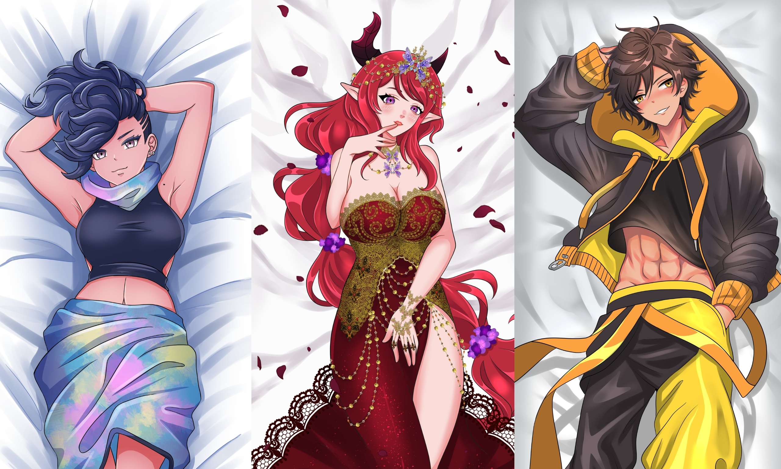 draw custom dakimakura body pillow anime