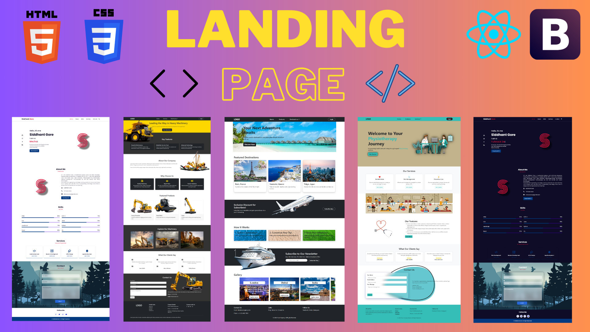 Create Modern Website Using HTML, CSS And Bootstrap