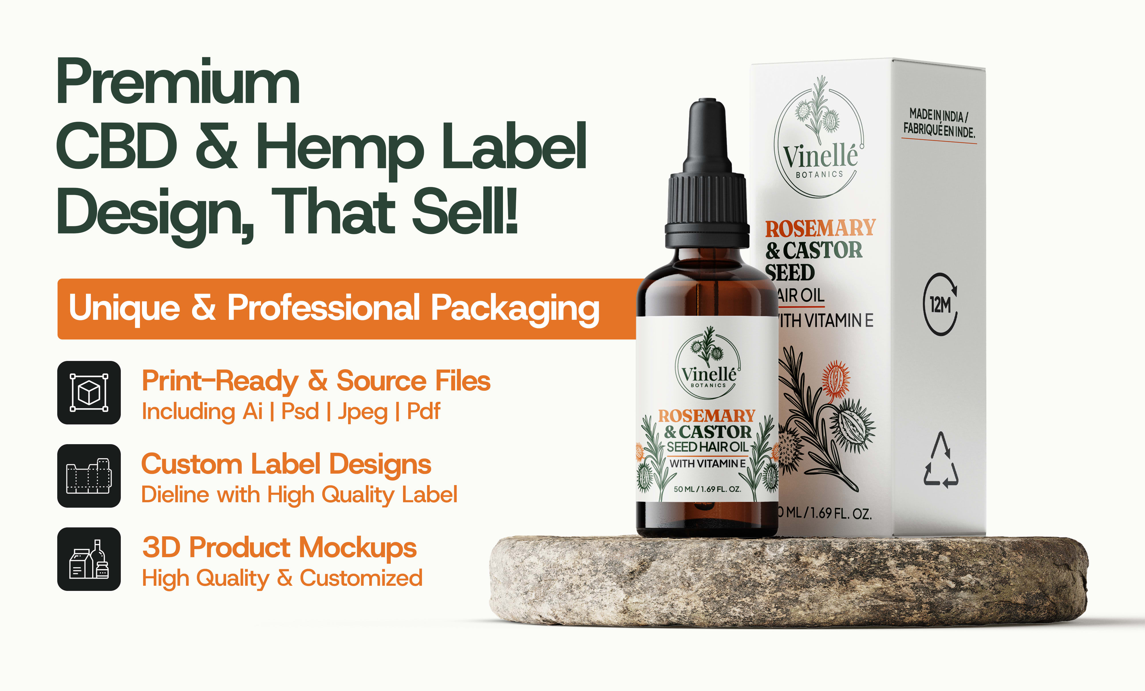 Design cbd label, hemp label, tincture label, and packaging by  Govind_present | Fiverr