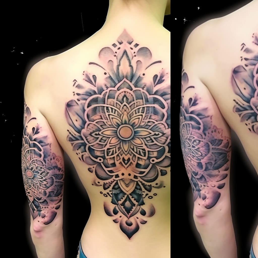 Créer un motif de tatouage floral avec des mandalas