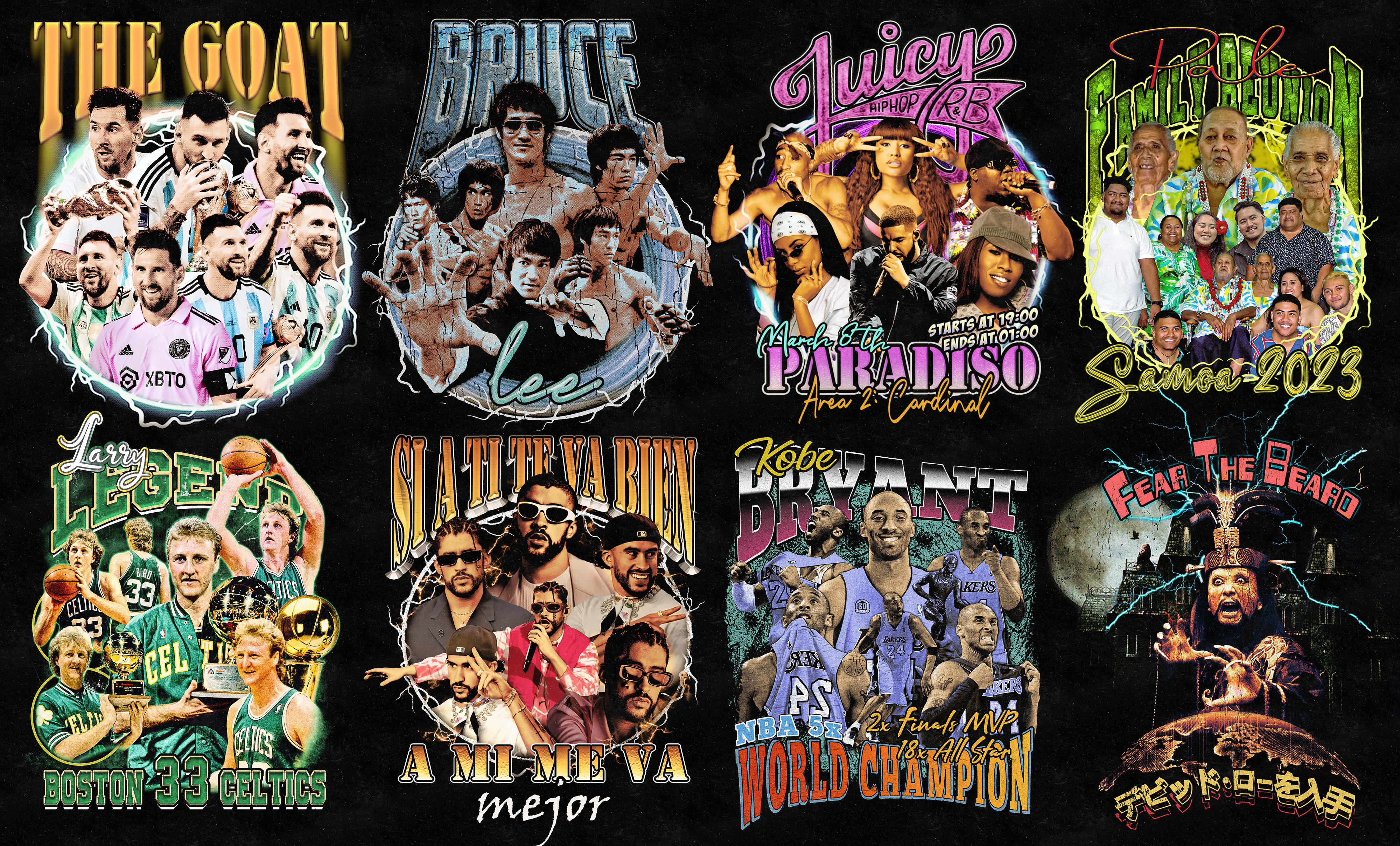 Design bootleg rap 90s vintage style t shirts by