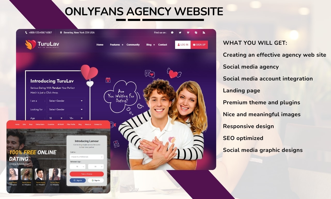 Onlyfans agency website onlyfans management website agency website by  Quadratic_web | Fiverr