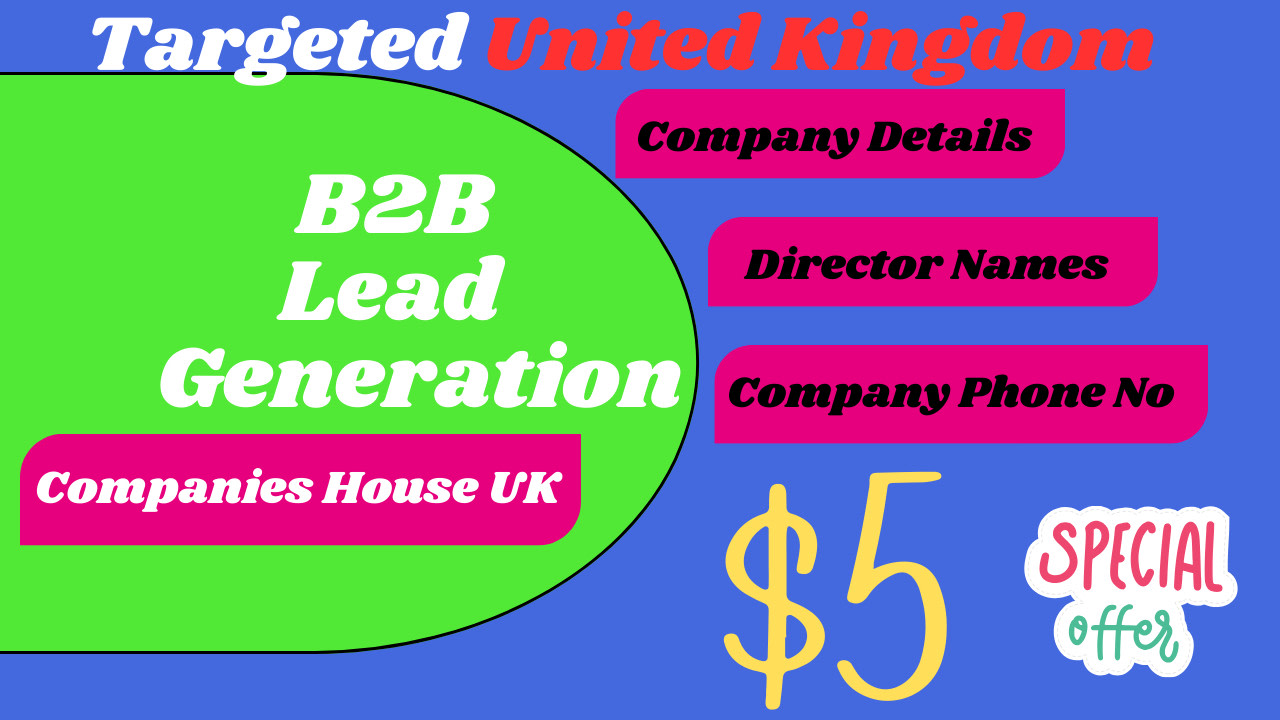 Give companies house uk leads by Hujefashaikh Fiverr