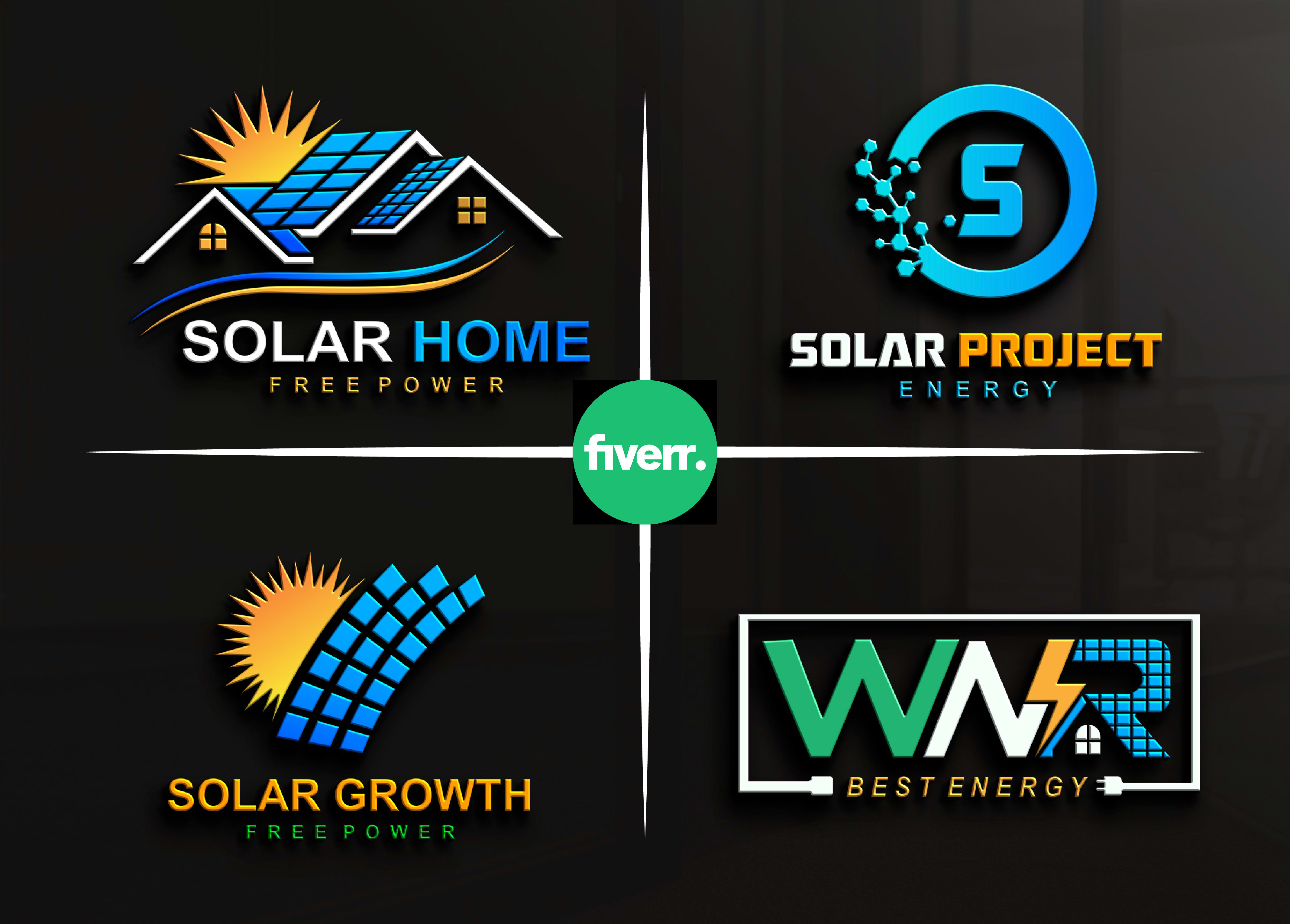 Paneles Solares Logo Solar Panel Logo Royalty Free Vector Image