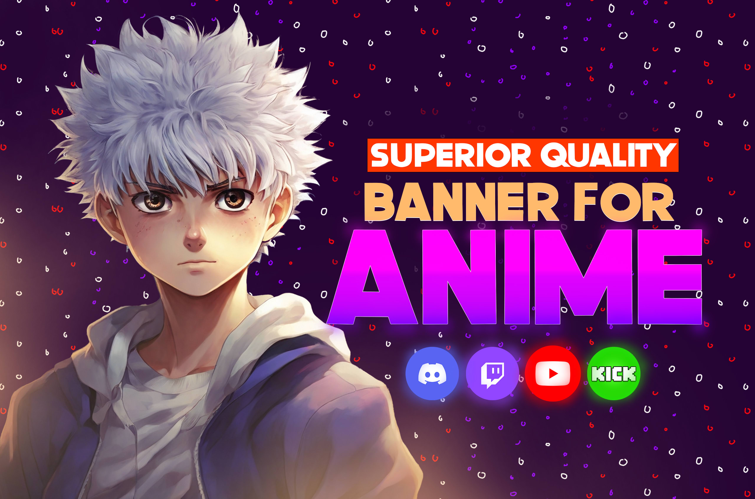 Design anime banners for discord, twitch, youtube , and kick by  Mohdigital99 | Fiverr