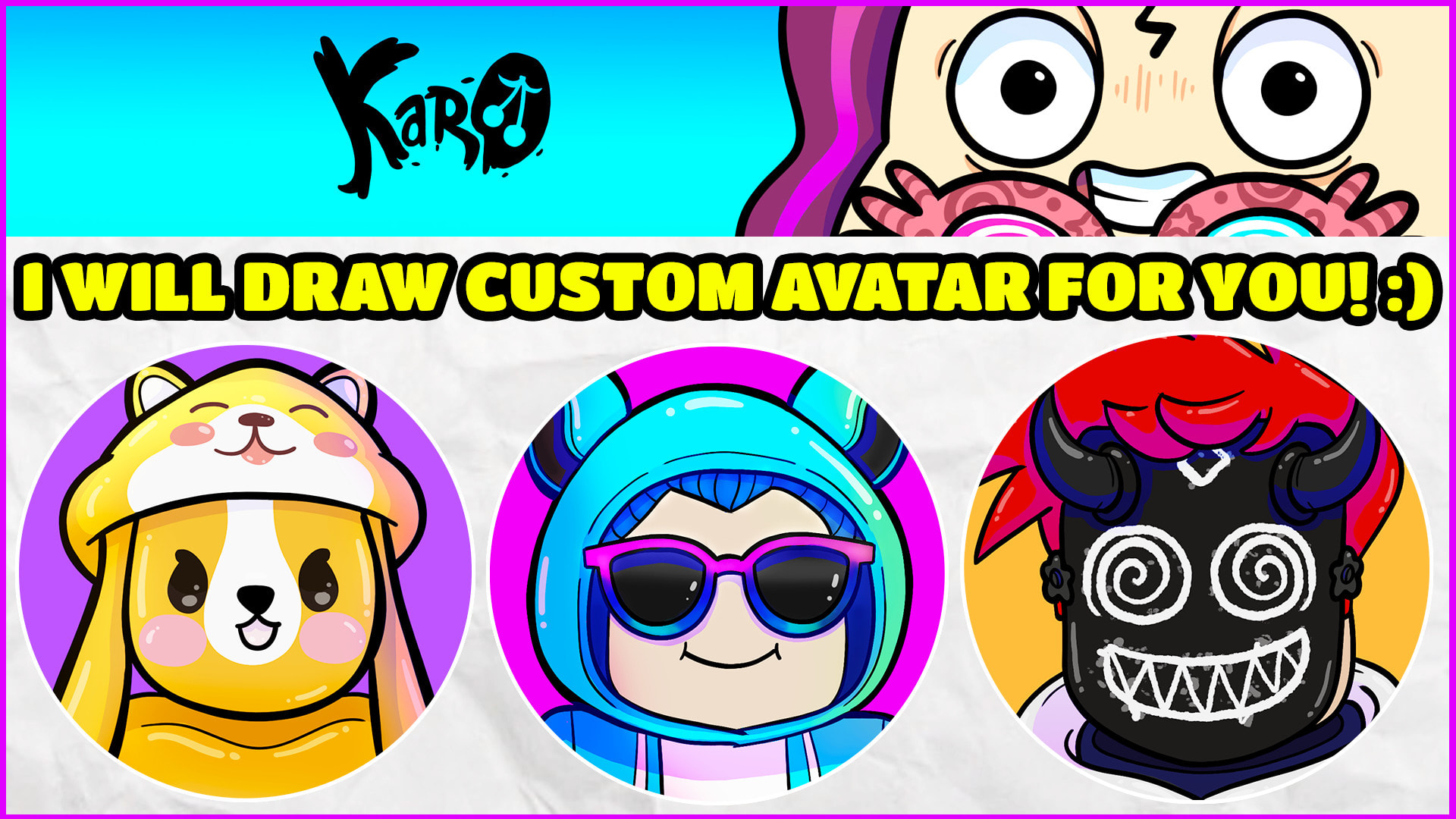 Draw custom roblox avatar for by Karo_olka Fiverr