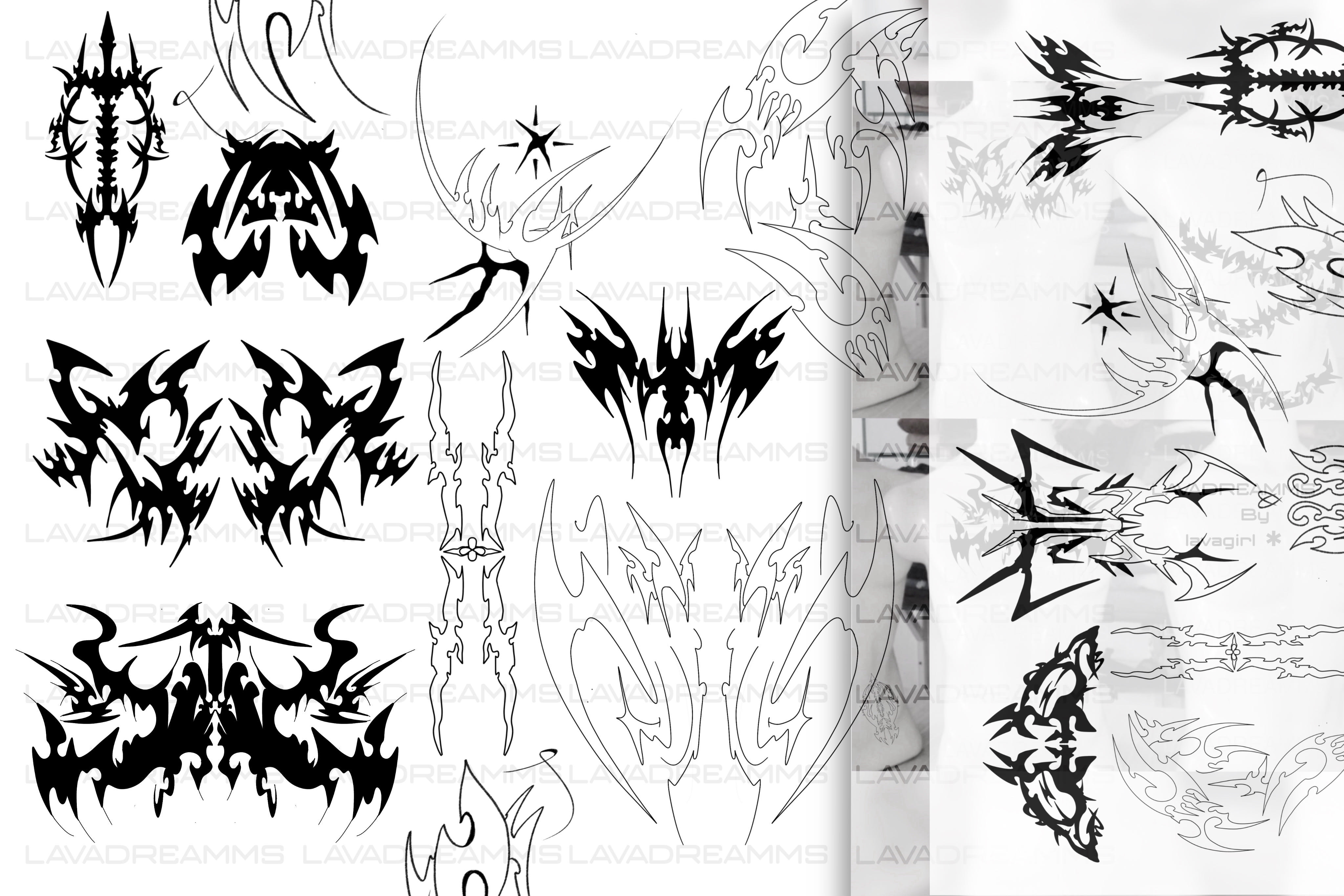 Design Your Y2K Tribal Cyber Sigilism Tattoo