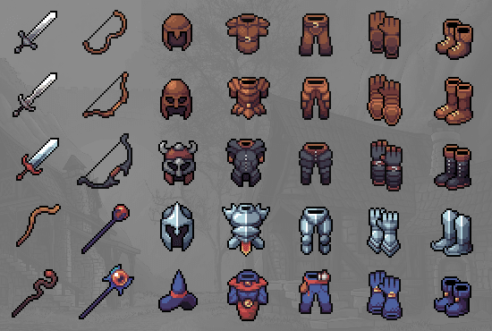 100 Pixel Art Armor Icons Game Art Partners, 54% OFF