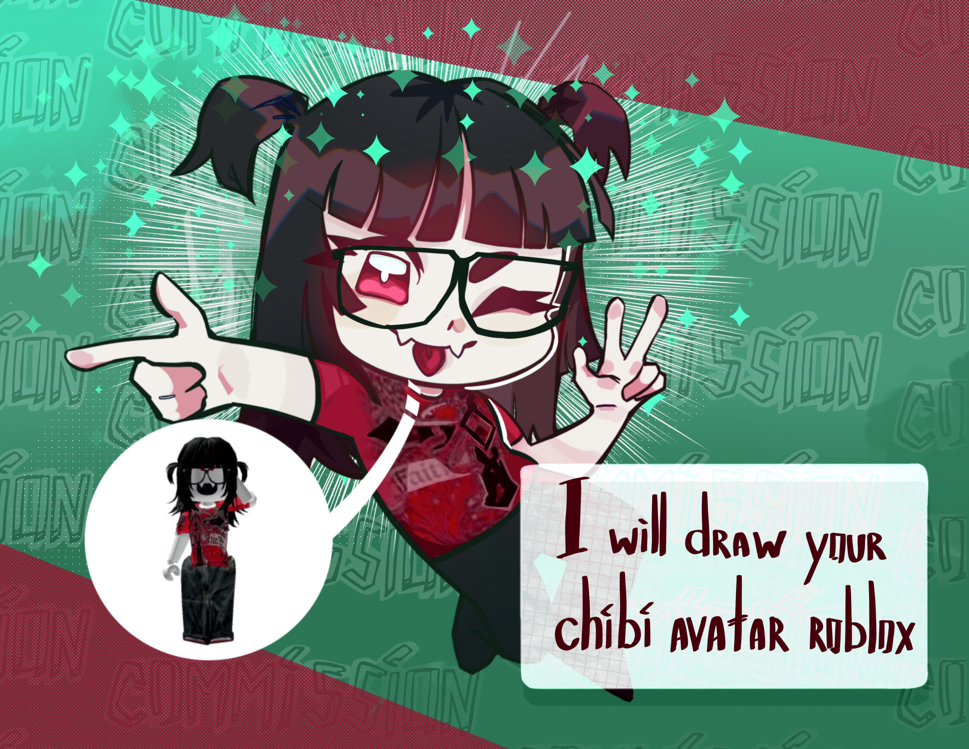 Draw your cute anime chibi roblox avatar by Ya_mrok | Fiverr