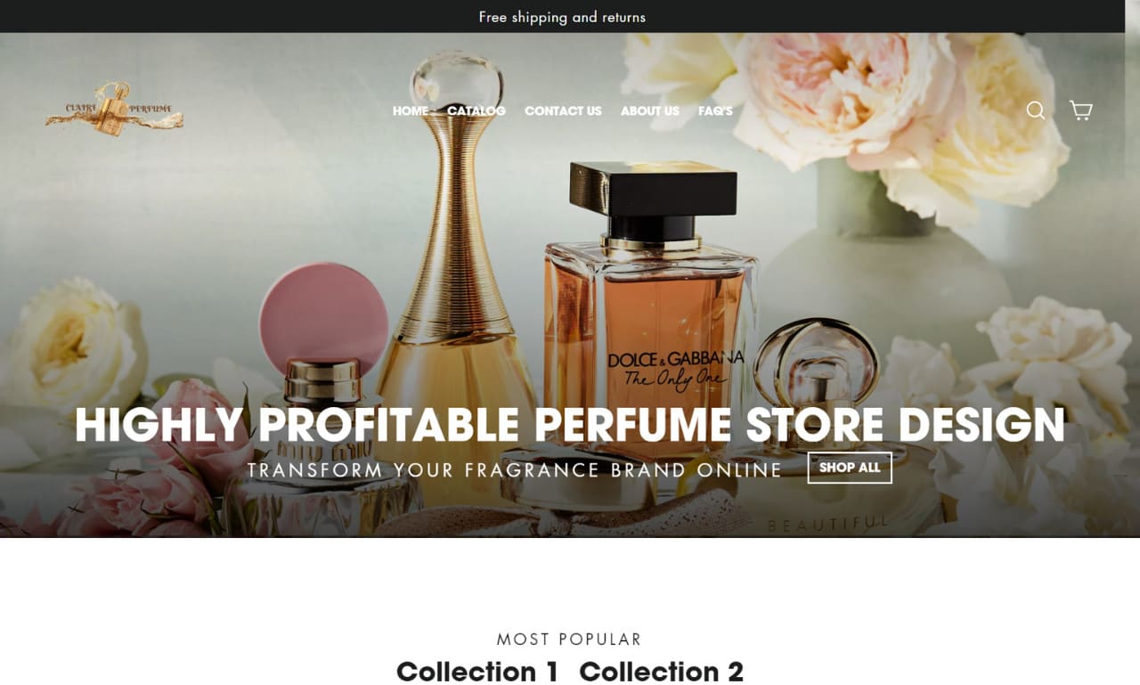 build luxury shopify perfume website cologne store deodorants fragrance  website