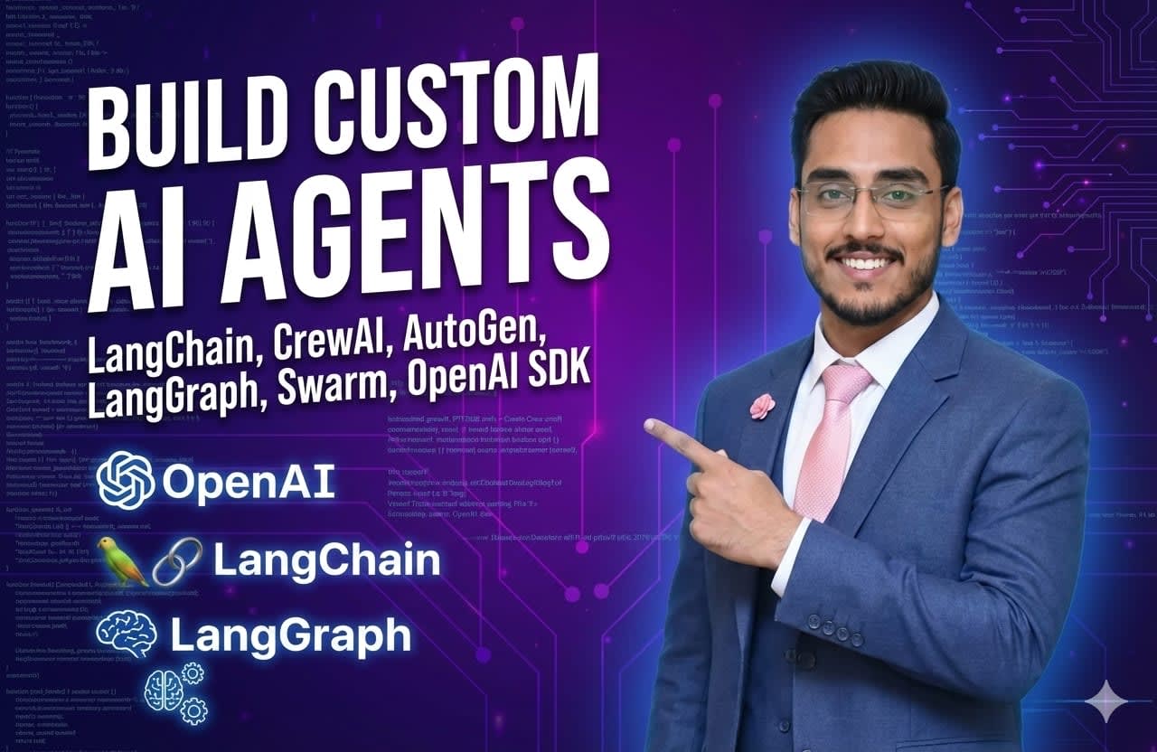 Build custom ai agents with langchain crewai langgraph by Ahmad_kreativ |  Fiverr