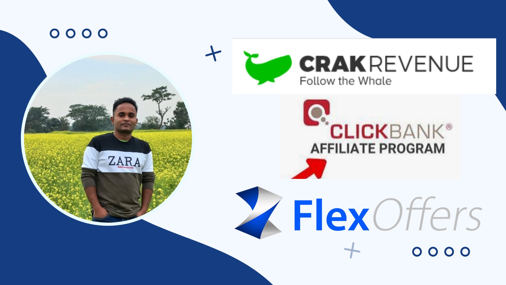 Create CrackRevenue, ClickBank, and FlexOffers Account