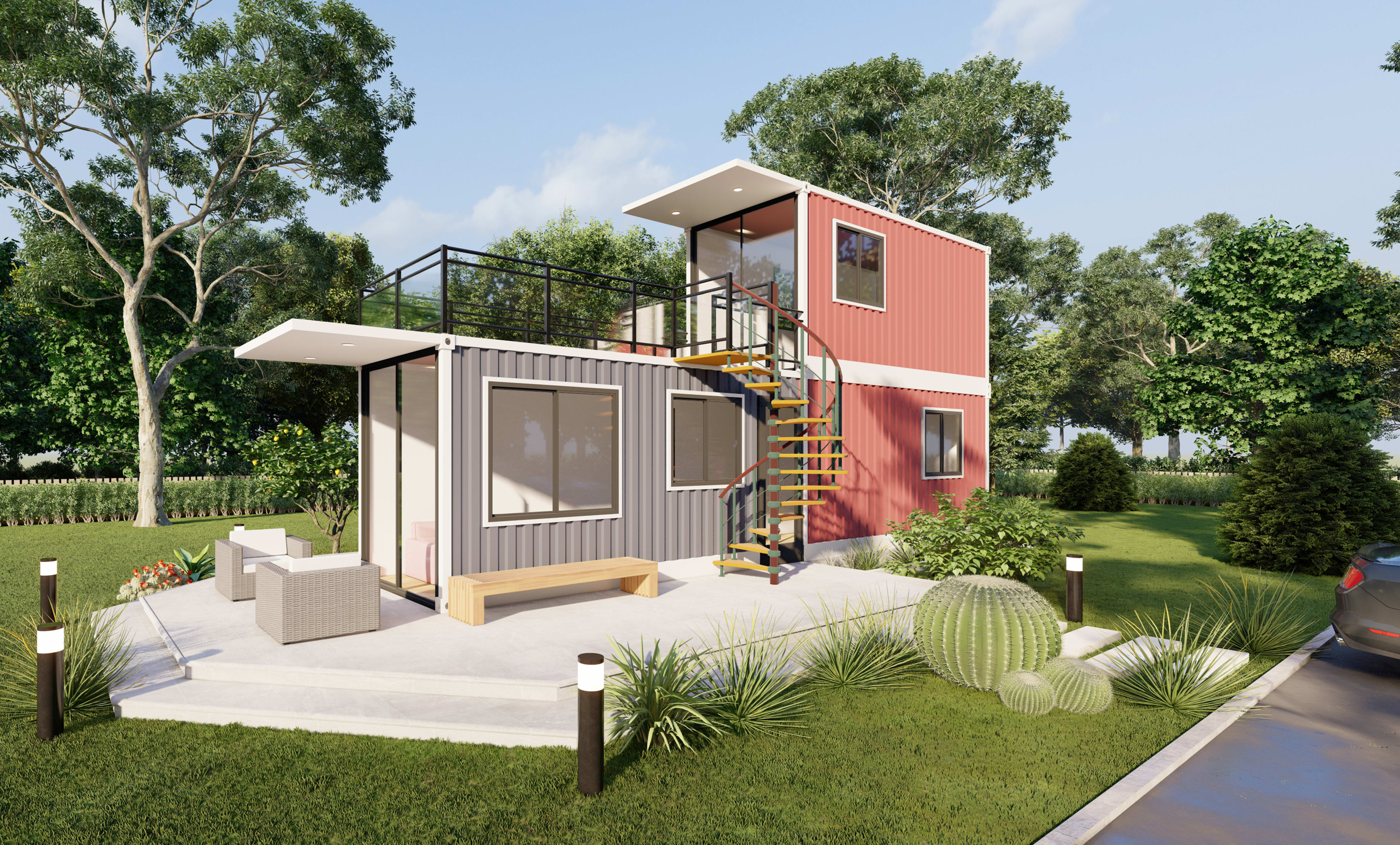Container Home Plans 3d