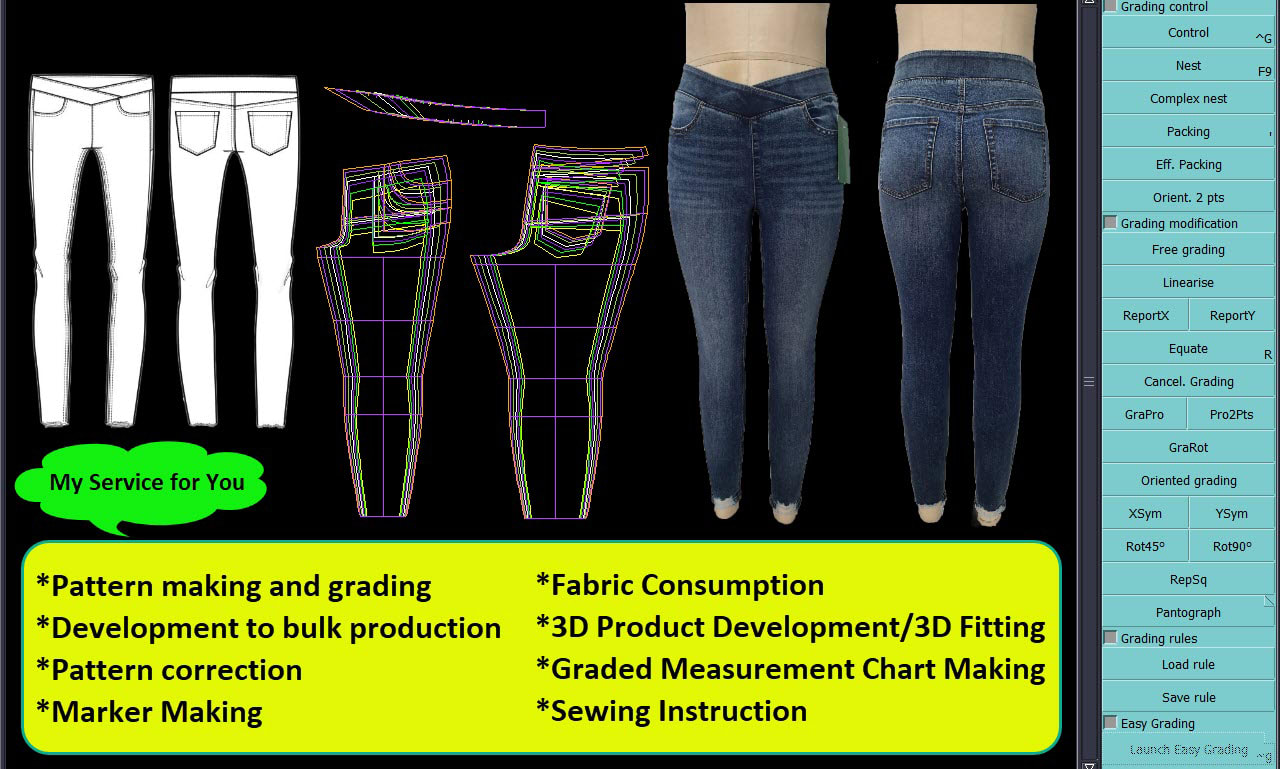 Create and grade custom sewing patterns for all clothing types by