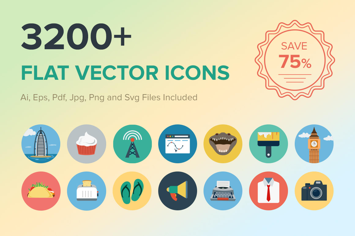 3200+ Flat Vector Collection