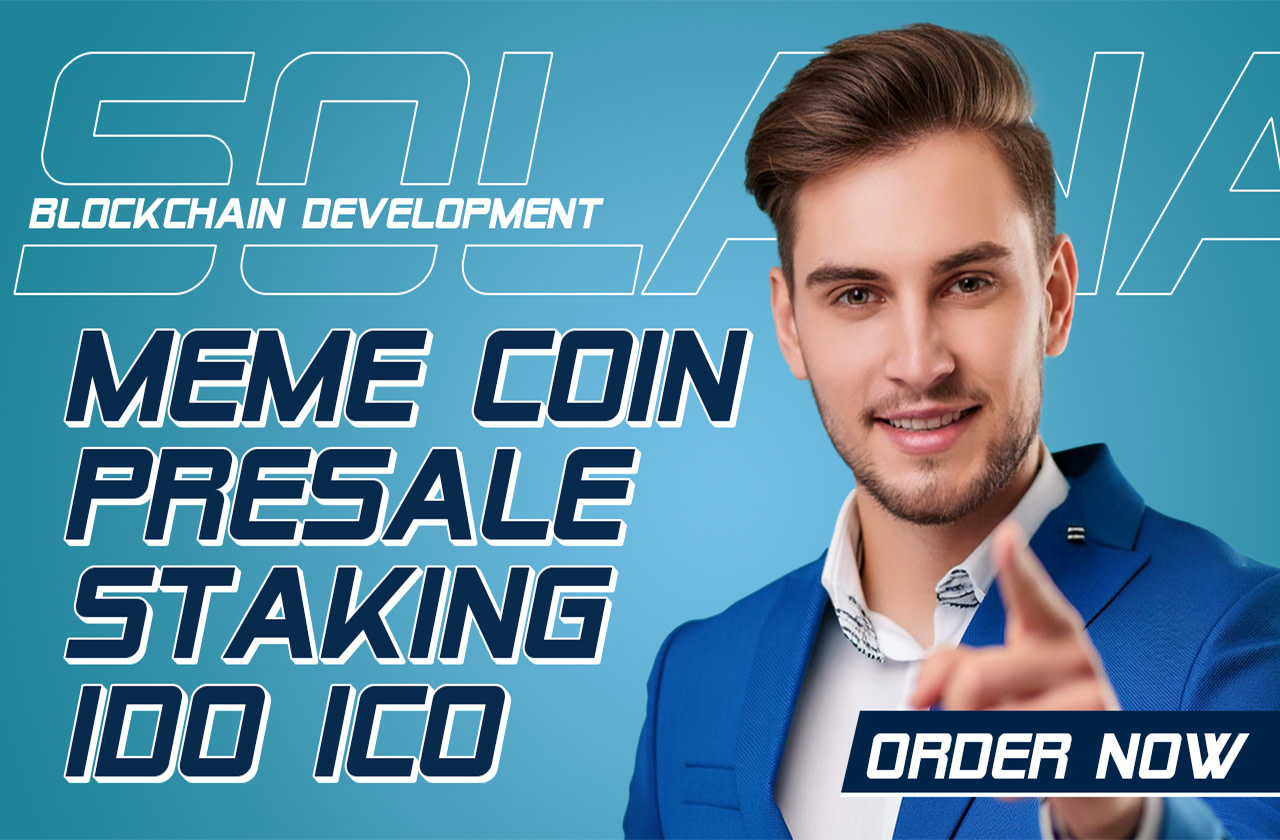 Do meme coin token with presale staking dapp website on evm solana ton sui  by Zlatkonujicnuji | Fiverr