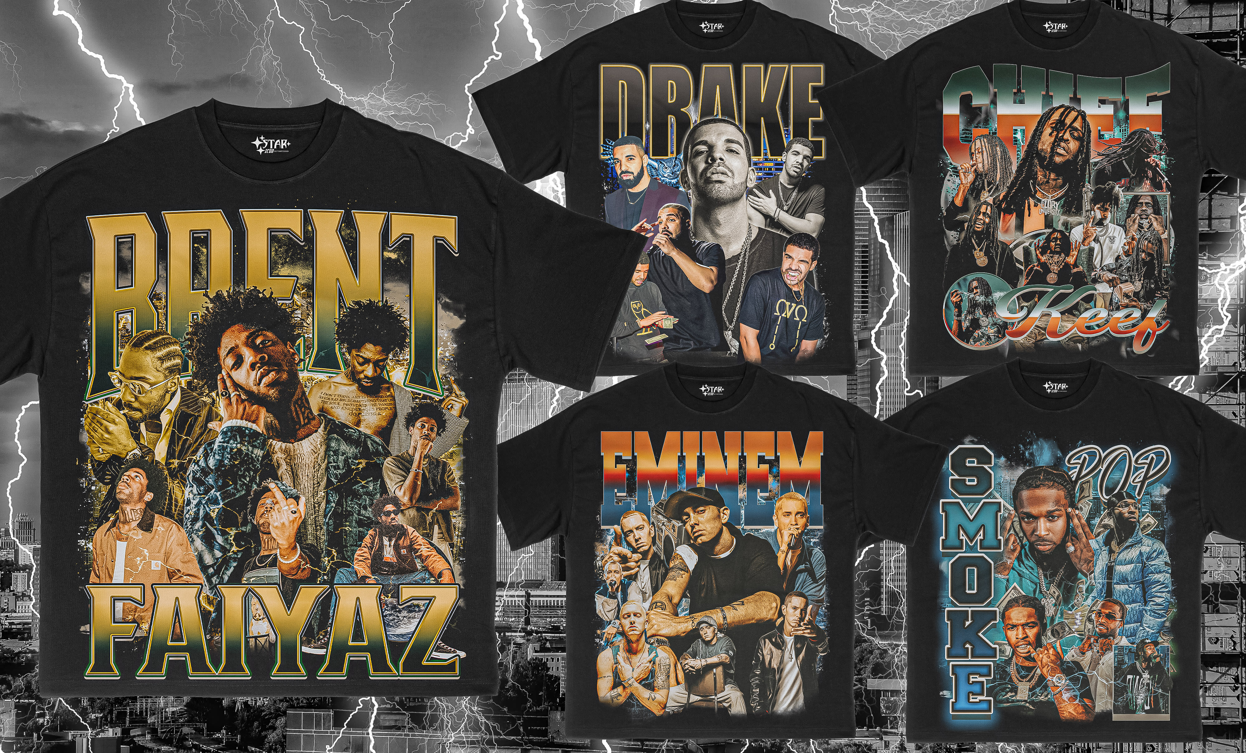 Bootleg 90s vintage sports hip hop rap t shirt design by