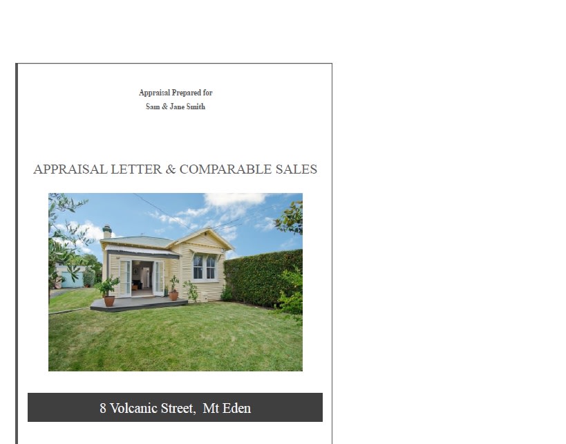Give You A Property Appraisal Template By Chanaenei