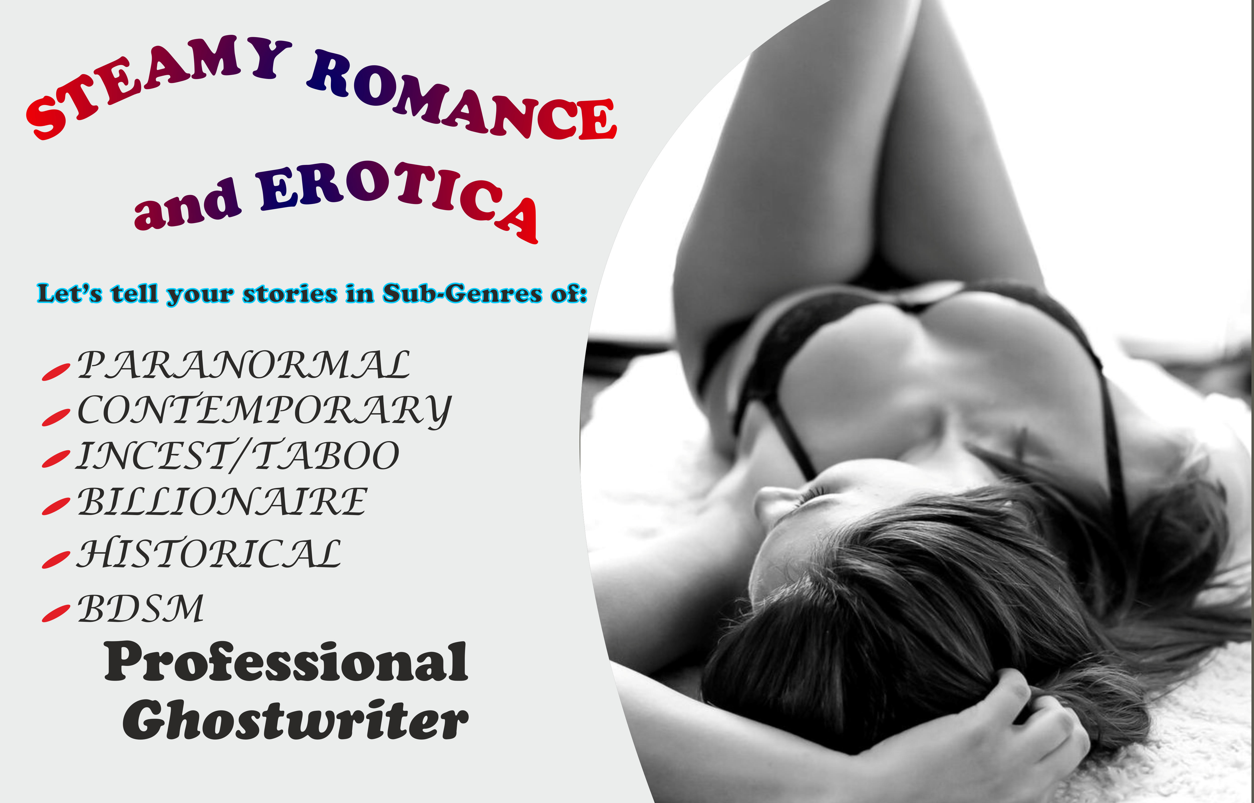 Ghostwrite stunning romance erotica love and bdsm novel or story by  Stevejhaay | Fiverr