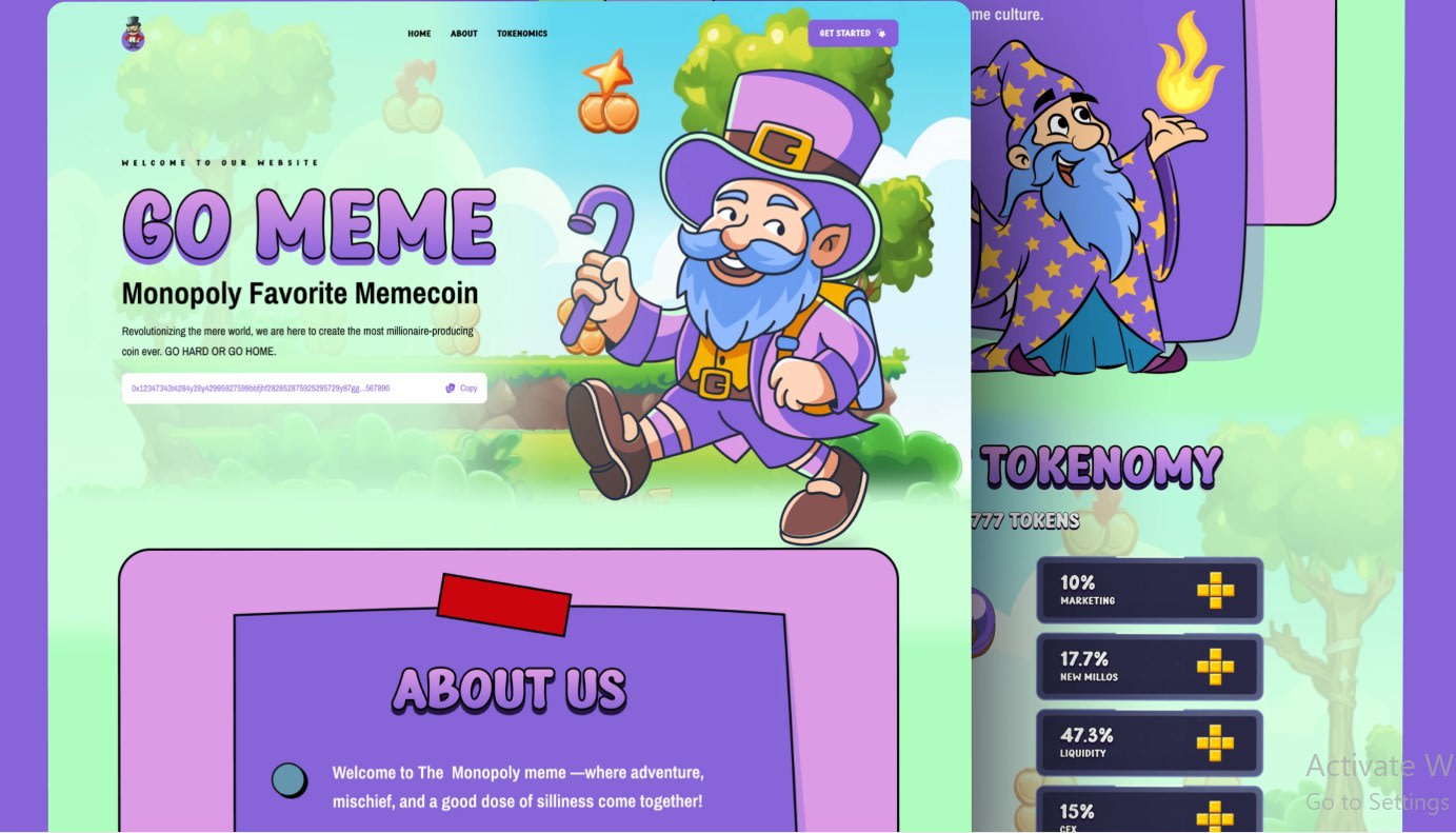 Meme coin website meme website meme coin token website crypto website meme  pepe by Diamite_techy | Fiverr