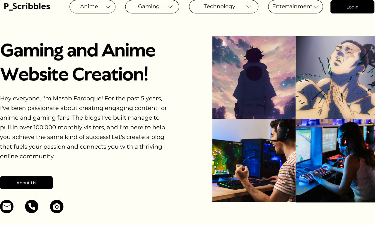 Create a thriving anime and gaming website that ranks by P_scribbles |  Fiverr