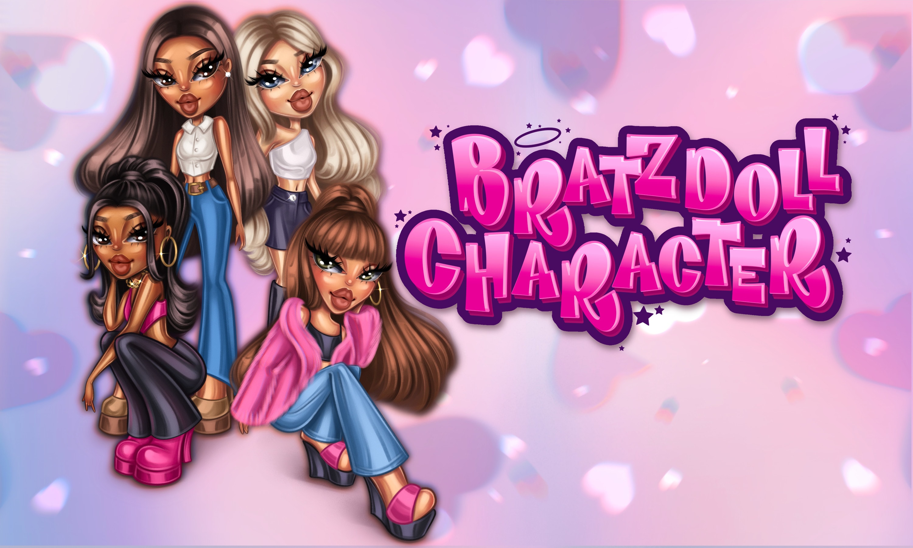 draw you as cartoon bratz doll character based on your ideas