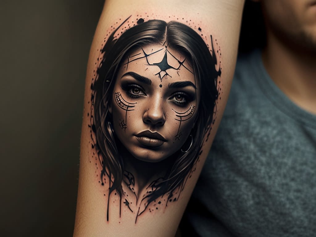 create your custom realistic tattoo design, image size:1024x768