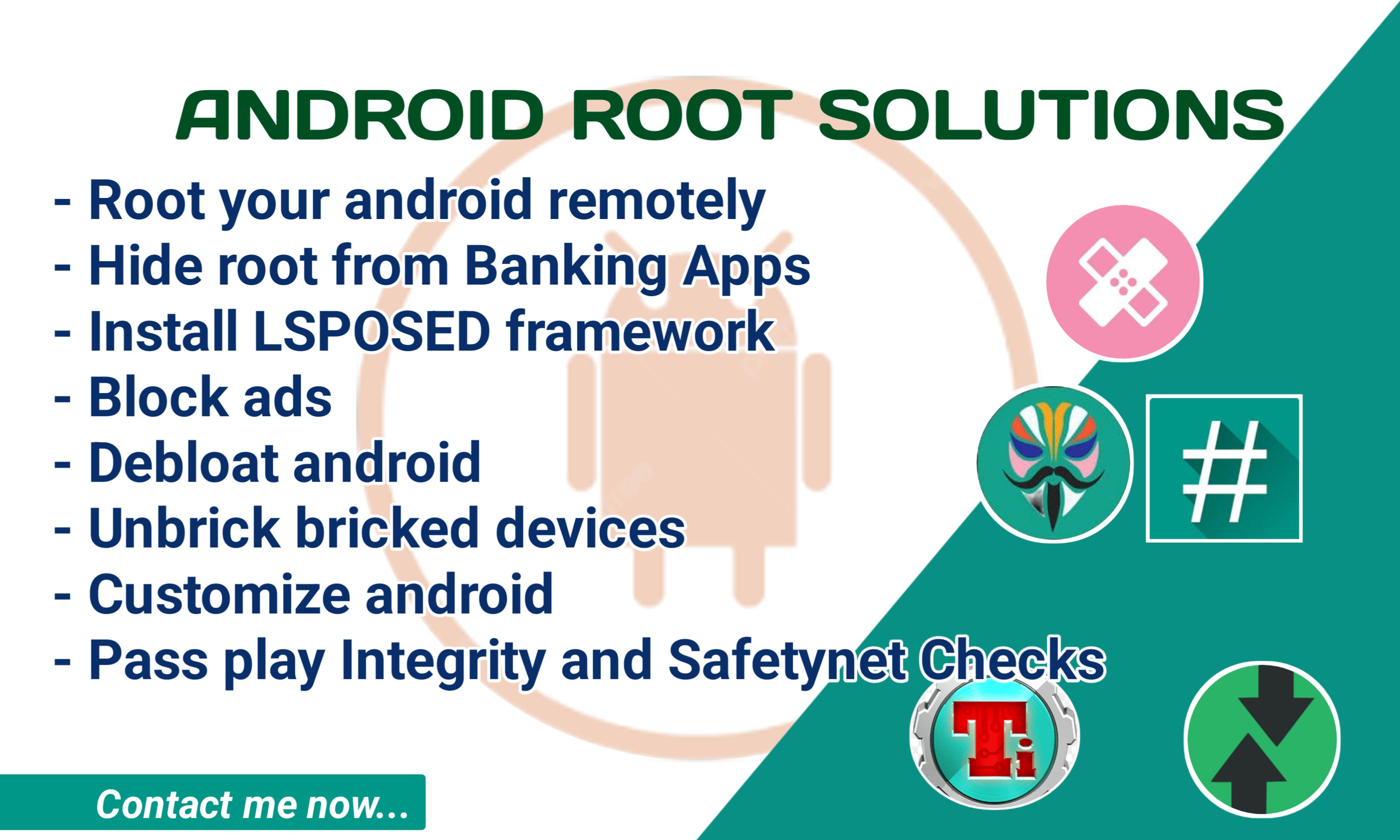 Root android, hide root on android device with magisk remotely by 