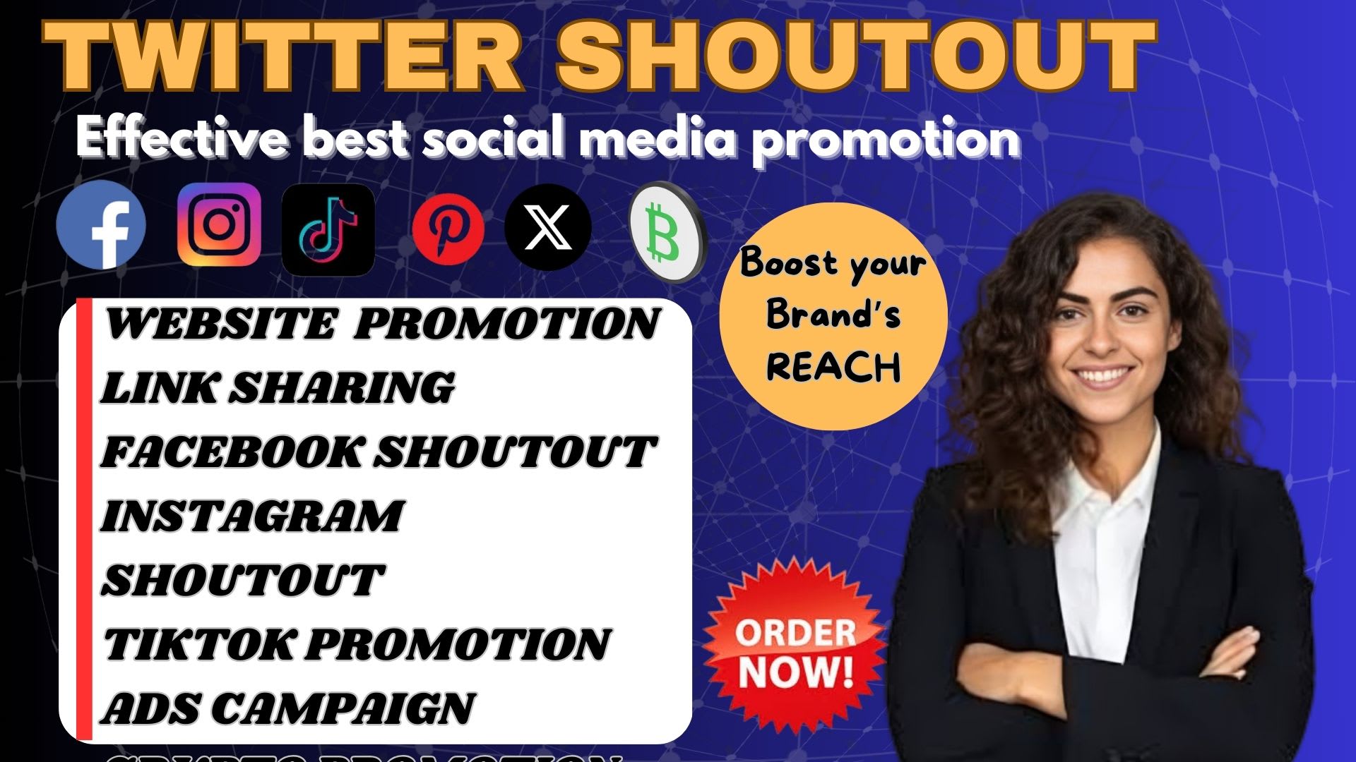 Twitter shoutout share link to 100m usa, uk, canada crypto nft, x yt fb  audience by Lisa_336 | Fiverr